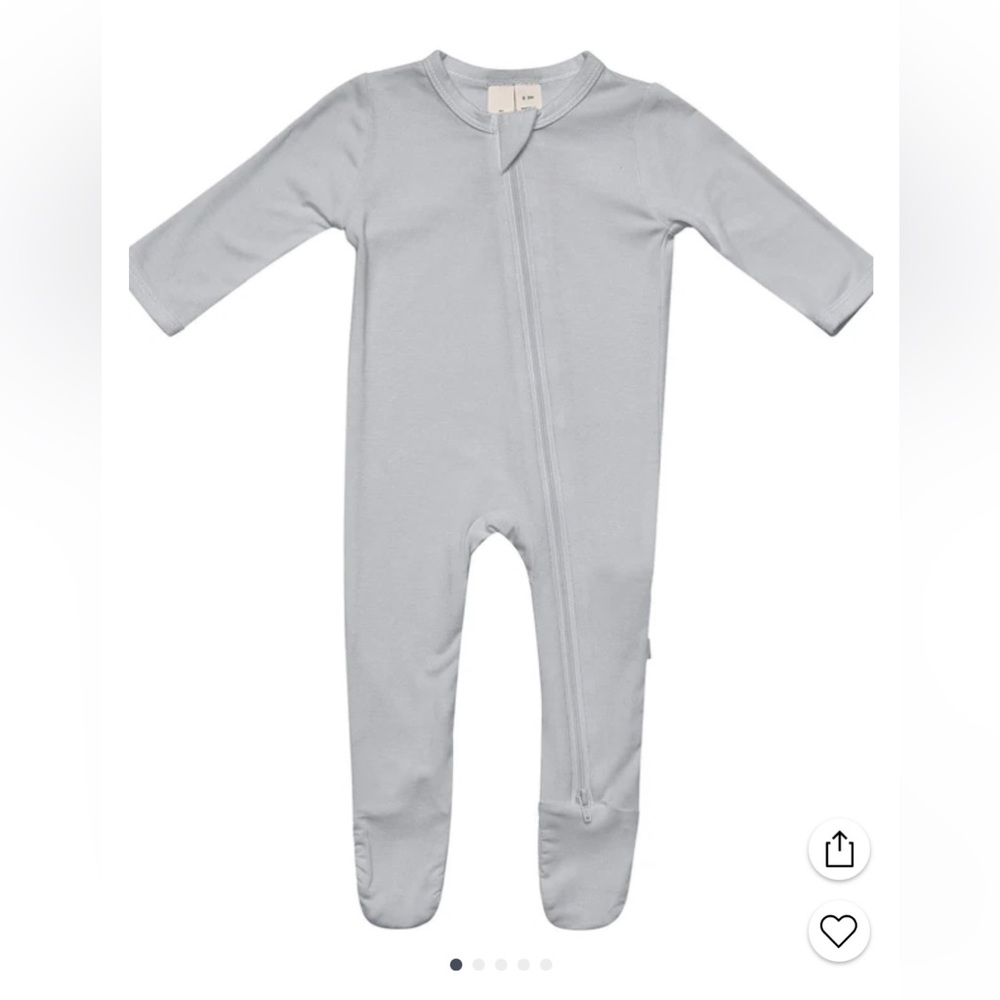 Kyte Baby Zippered Footie in Storm, size NB